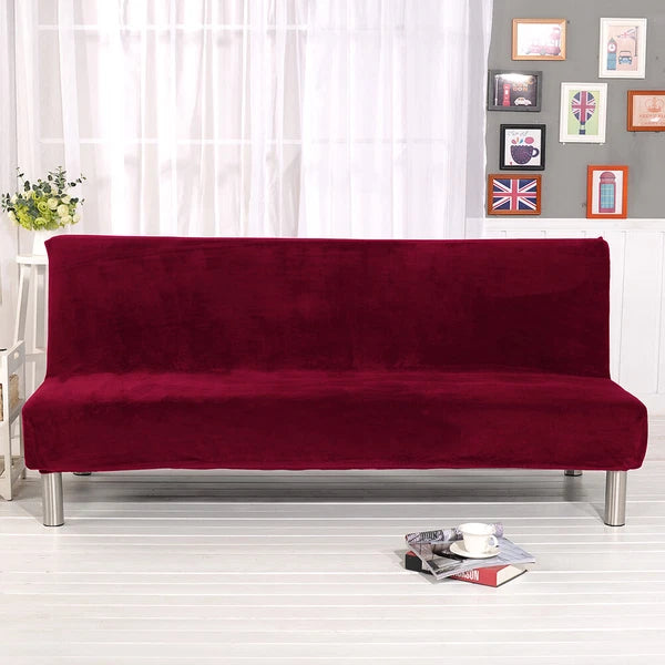 Armless Futon Sofa Bed Cover Full Size Thicker Plush Sofa Slipcover orPillowcase