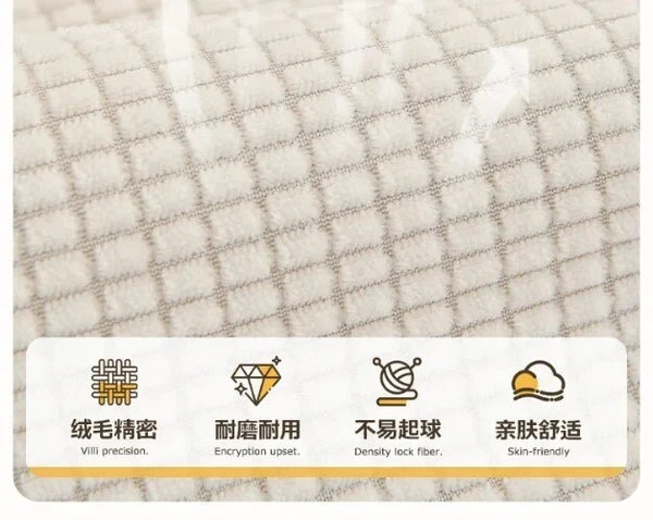 Solid Color Sofa Covers for Living Room Polar FleeceSofa Cushion Mat  Universal