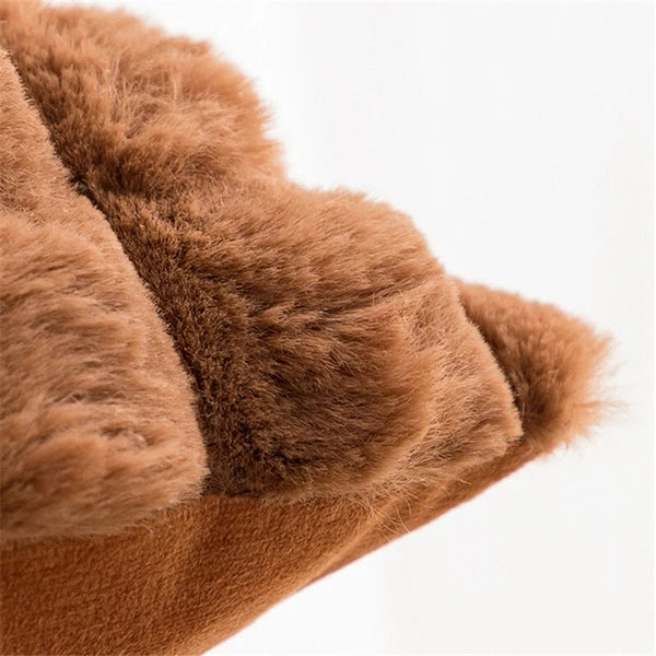 18 x 18 in Faux Fur Soft Fabric Throw Pillow Covers Case Sofa Bed Cushion Cover