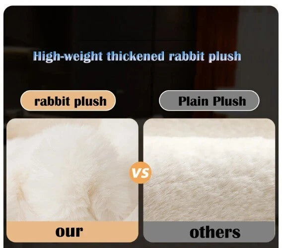 Rabbit Velvet Sofa Cover Three-Dimensional Warm Living Room Sofa Back Cushion