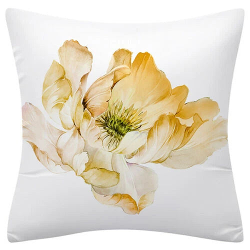 PILLOW COVER Floral Flower Decorative Double Sided Soft Sofa Cushion Case 18x18"