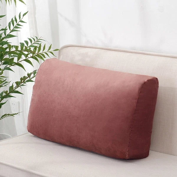 Sofa Triangle Back Cushion Cover Soft Velvet Bed Headboard Backrest Pillow Case