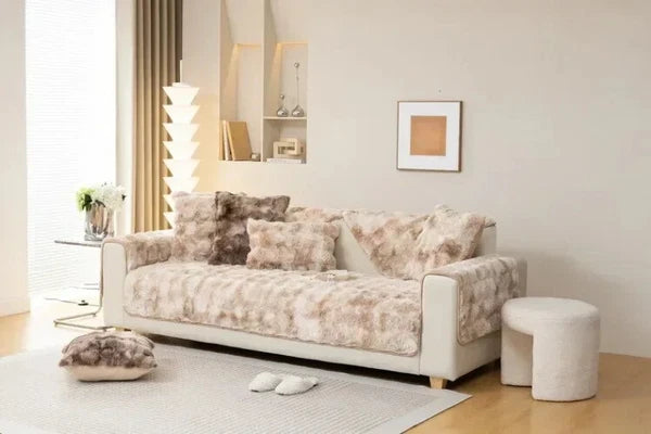 Plush Sofa Cover for Living Room SofaTowel Universal Non-slip Sofa Mat Blanket