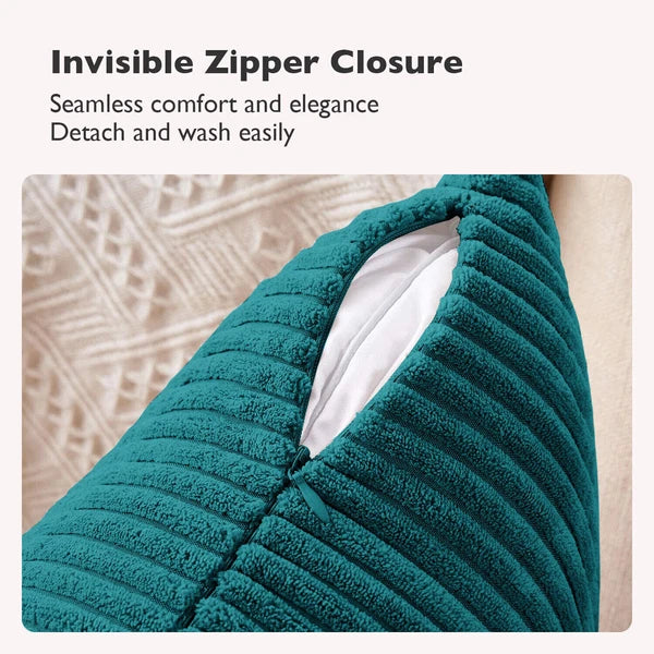 Pack of 1,2,4,6 Velvet Filled Cushion Covers 18x18 Sofa Decor Throw Pillow Cases