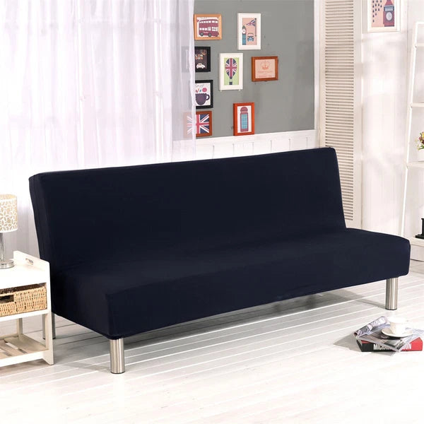 Armless Sofa Cover Stretch Slipcover Furniture Protector Slipcover + Pillowcase