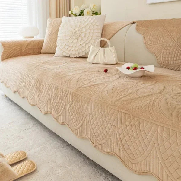 Short Plush Sofa Cushion Living Room Non-slip Sofa Towel Mat Couch Cover Corner