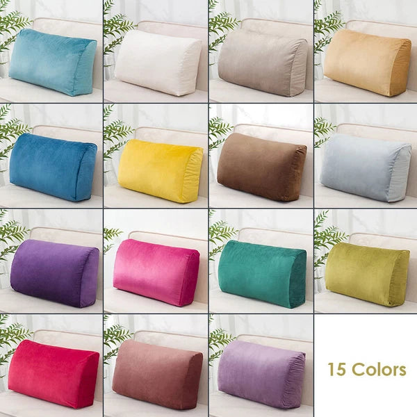 Sofa Triangle Back Cushion Cover Soft Velvet Bed Headboard Backrest Pillow Case
