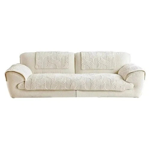 Cream Style Straight Row Cushion Cover Cloth Towel Thickened Plush Sofa Cushion