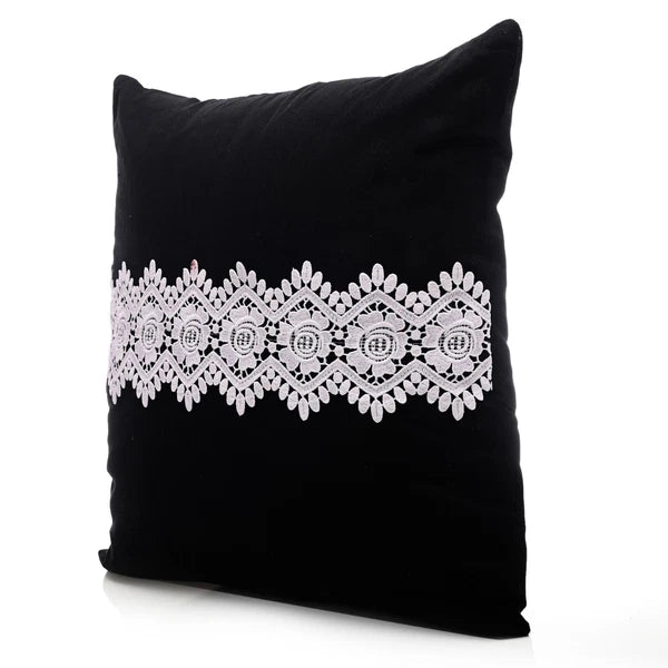 Home Decor Cushion Cover Sofa Decorative Throw Pillowcase Covers Solid with Lace