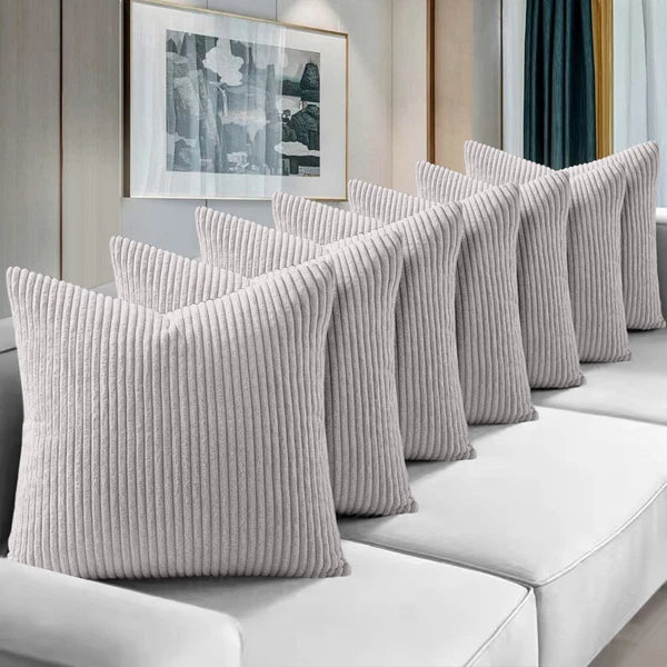 Pack of 1,2,4,6 Velvet Filled Cushion Covers 18x18 Sofa Decor Throw Pillow Cases