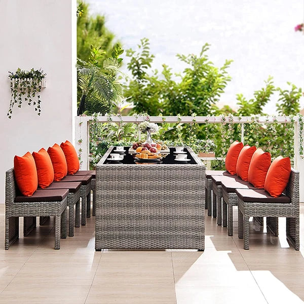 Outdoor Waterproof Cushion Cover Square Pillow Cases for Patio Tent Couch Sofa