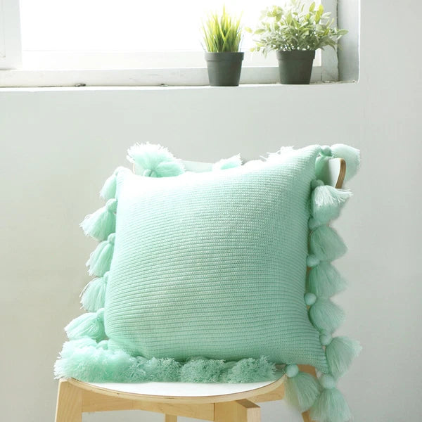 Knitted Cushion Cover Pillowcase Sofa Bed Throw Waist Pillows Case Home Decor