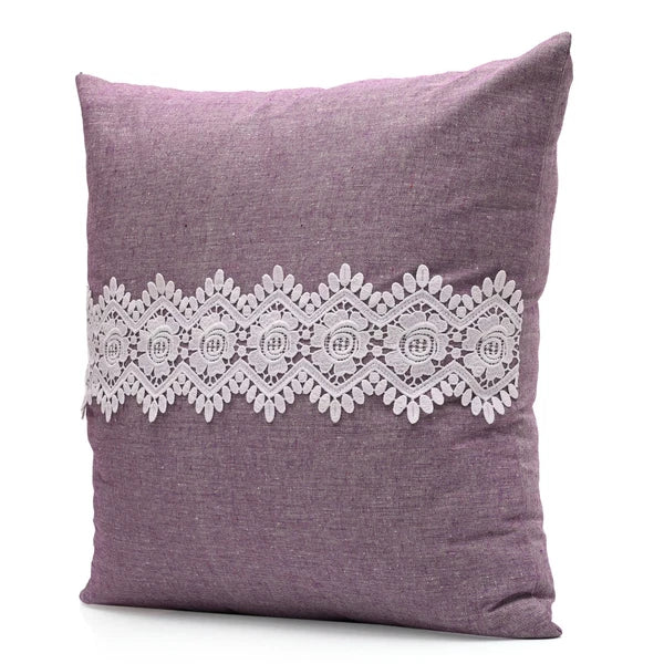 Home Decor Cushion Cover Sofa Decorative Throw Pillowcase Covers Solid with Lace