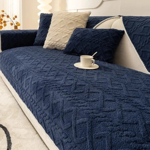 Sofa Protector Home Decor Fleece Sofa Cover Sofa Seat Slipcovers Plush Jacquard