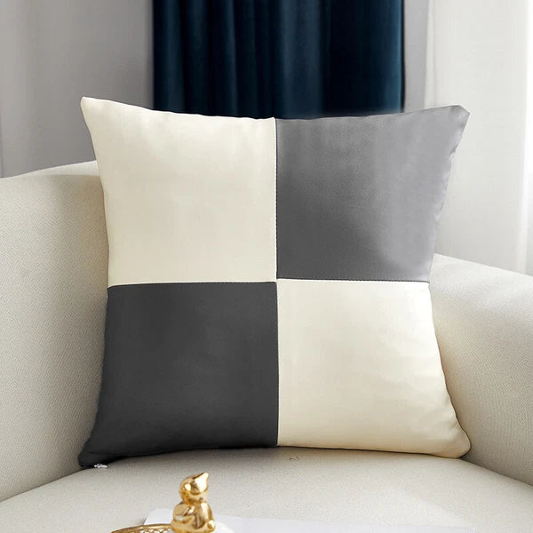 PU Leather Throw Pillow Case Decorative Cushion Cover Sofa Bed Home Decor