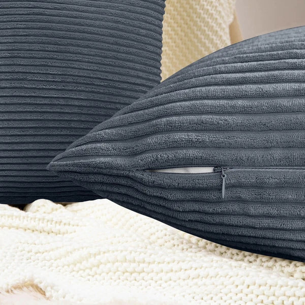 Pack of 1,2,4,6 Velvet Filled Cushion Covers 18x18 Sofa Decor Throw Pillow Cases