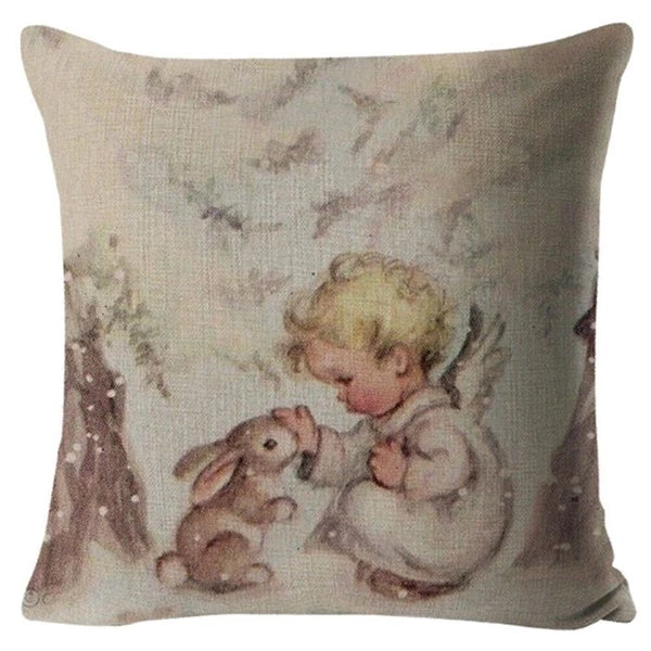 Christmas Dog Pillow Sofa Cases Bed Rabbit Home Deer Decor Cushion Gifts Cover