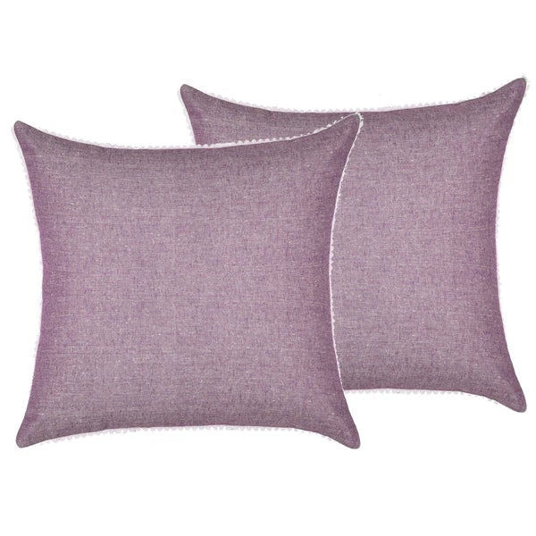 Pillow Covers Cotton Throw Cushion Case Cover Sofa Home Decor Solid with Lace-S2