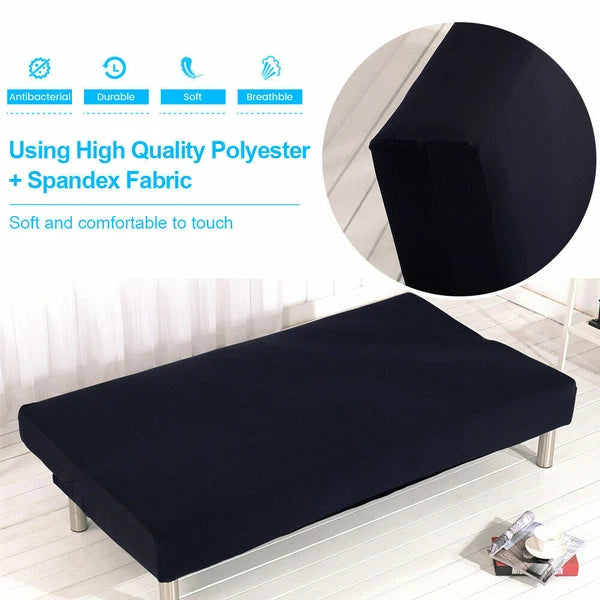 Armless Sofa Cover Stretch Slipcover Furniture Protector Slipcover + Pillowcase