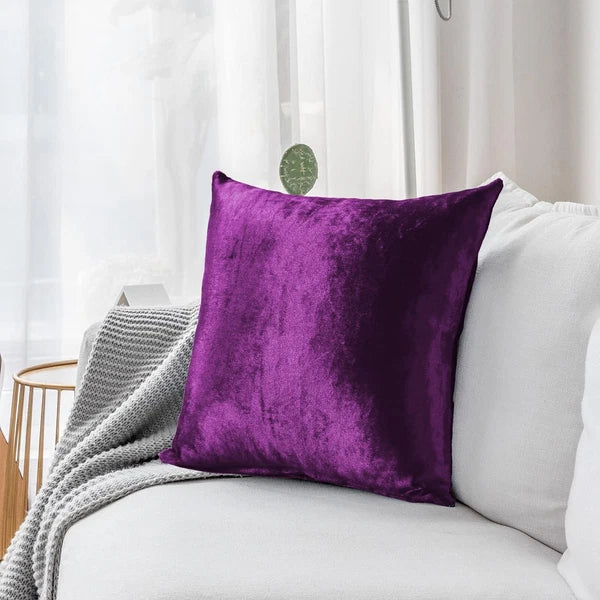 Pack of 4 Plush Velvet Cushion Covers Extra Soft Sofa Throw Pillow Cases 17"x17"