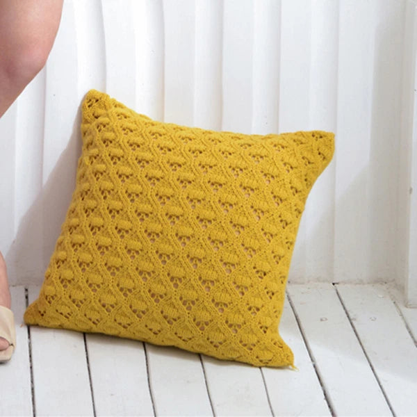Knitted Throw Pillow Cases Cafe Waist Bed Zip Up Sofa Cushion Cover Home Decor