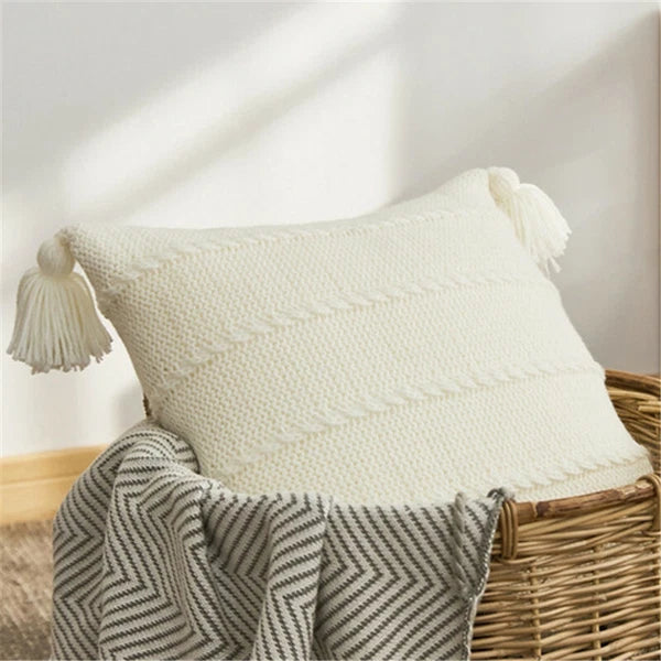 Soft Knitted Cushion Pillow Case Pillows Covers Sofa Bed Office Throw Home Decor