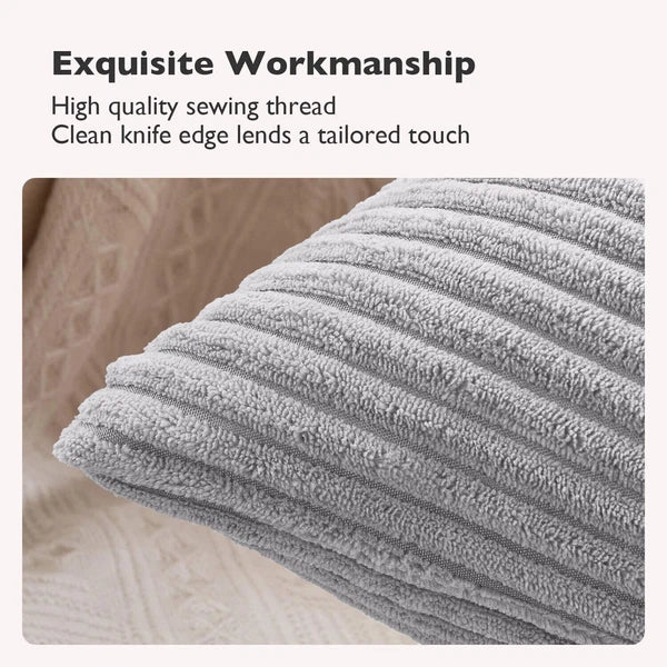 Pack of 1,2,4,6 Velvet Filled Cushion Covers 18x18 Sofa Decor Throw Pillow Cases