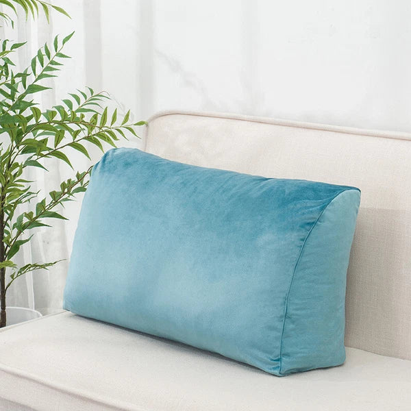 Sofa Triangle Back Cushion Cover Soft Velvet Bed Headboard Backrest Pillow Case