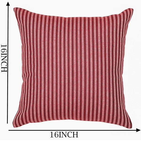Cotton Cushion Covers Throw Pillow Cover Case Striped Home Sofa Decor-Set of 2