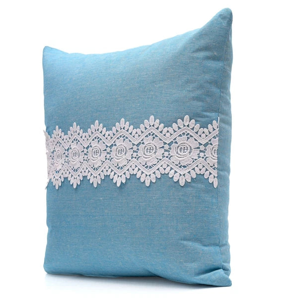 Home Decor Cushion Cover Sofa Decorative Throw Pillowcase Covers Solid with Lace
