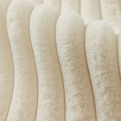 Rabbit Plush Quilted Sofa Towel Winter Warm Thick Plush Couch Cover L-shaped