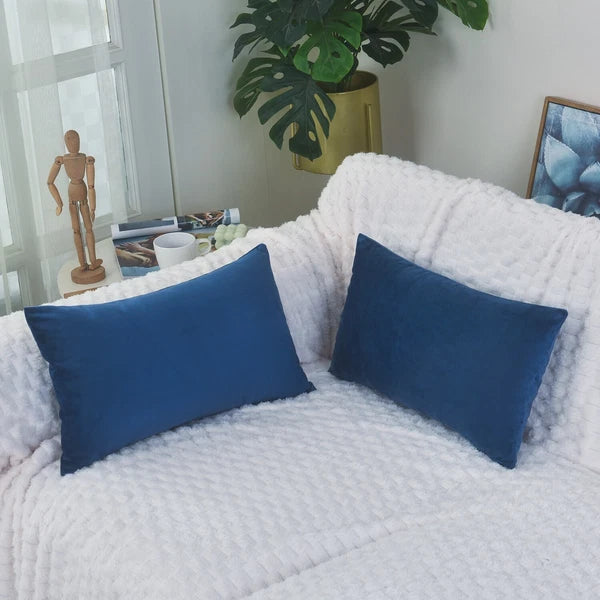 Plain Velvet Cushions Covers 30x51 cm Luxury Soft Velvet Sofa Bed Pillow Cases