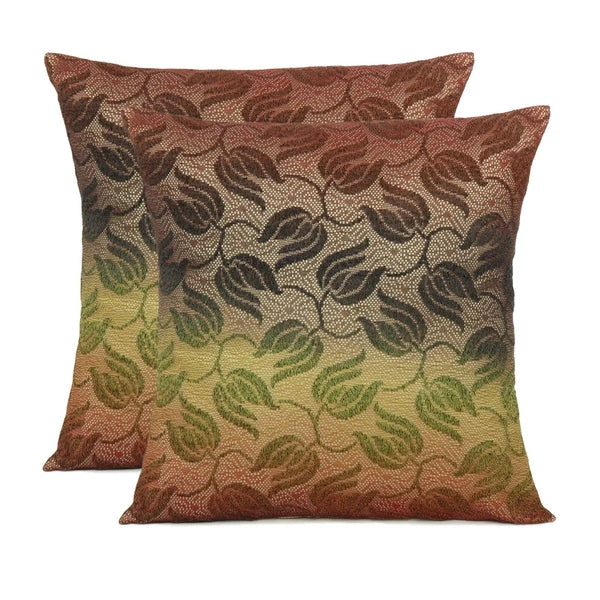 Leaf Floral Brown Cushion Cover Polydupion Bed Sofa Waist Back Pillow Case Home