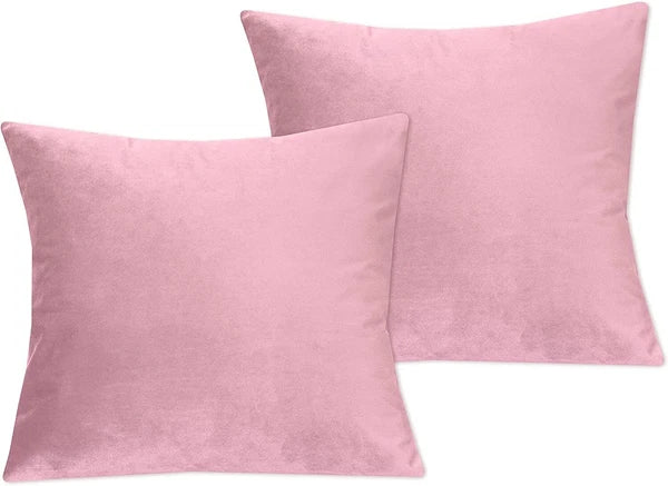 Crushed Cushion Covers or Velvet Cushions 18 x 18 Set of 2 Pair Bed Sofa Pillow