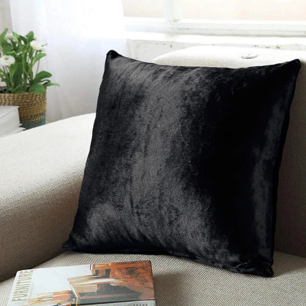 Pack of 4 Plush Velvet Cushion Covers Extra Soft Sofa Throw Pillow Cases 17"x17"