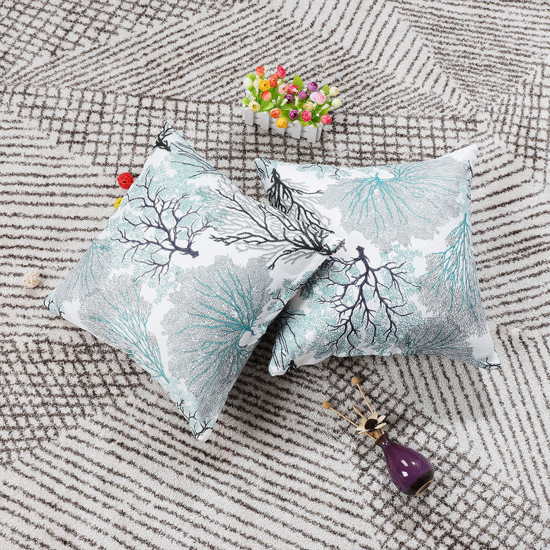 Stylish Simplicity Polyester Cushion Cover Throw Pillow Case for Sofa