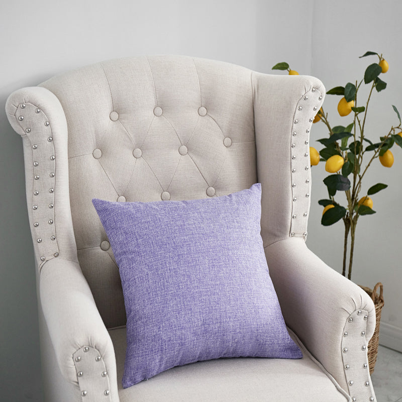 1pc Solid Color Sofa Bed Waist Throw Cushion Covers Pillowcase Christmas Decor