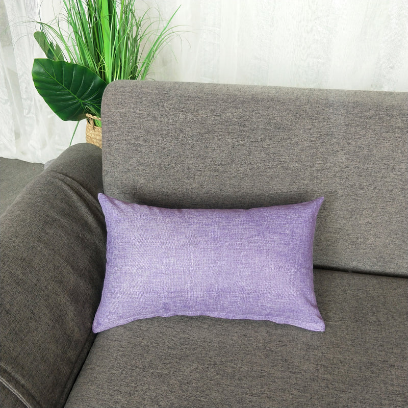 1pc Solid Color Sofa Bed Waist Throw Cushion Covers Pillowcase Christmas Decor