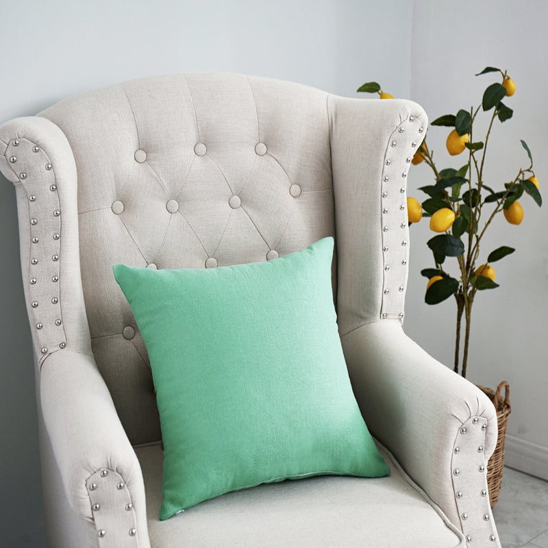 1pc Solid Color Sofa Bed Waist Throw Cushion Covers Pillowcase Christmas Decor