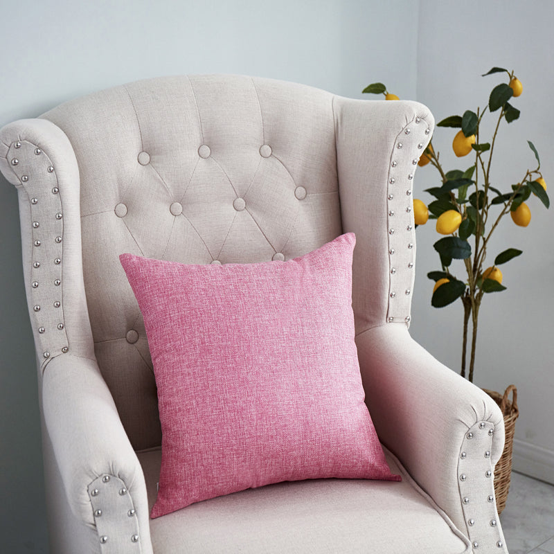1pc Solid Color Sofa Bed Waist Throw Cushion Covers Pillowcase Christmas Decor