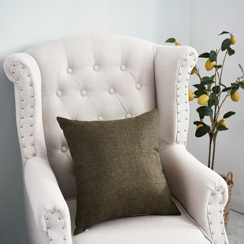 1pc Solid Color Sofa Bed Waist Throw Cushion Covers Pillowcase Christmas Decor