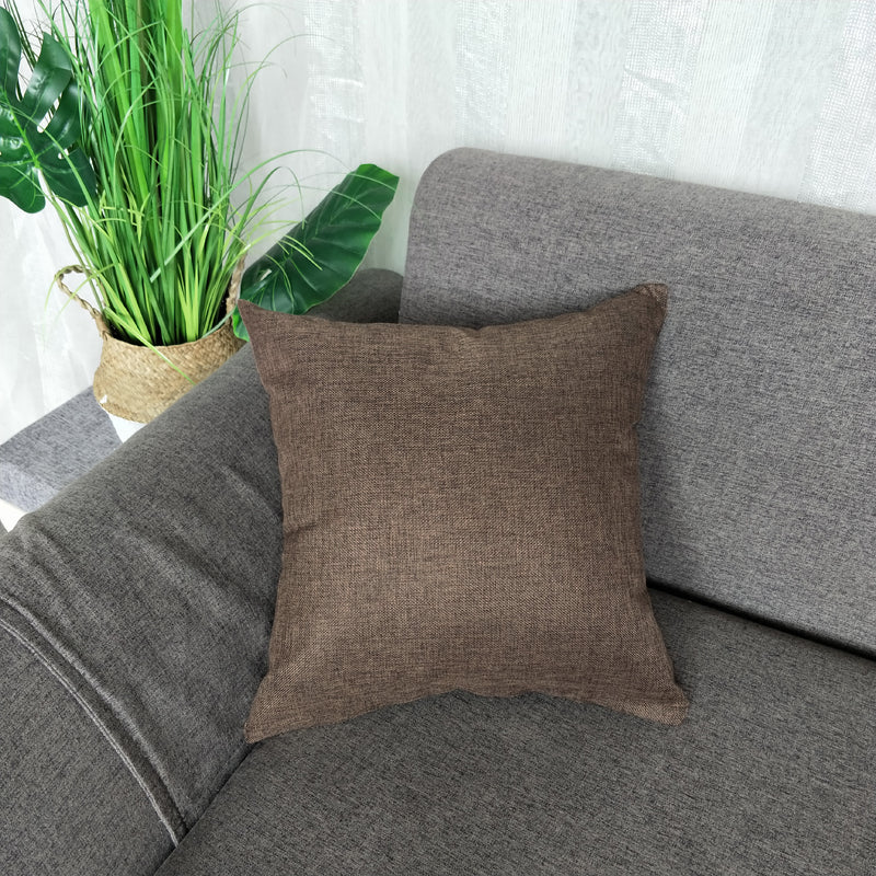 1pc Solid Color Sofa Bed Waist Throw Cushion Covers Pillowcase Christmas Decor