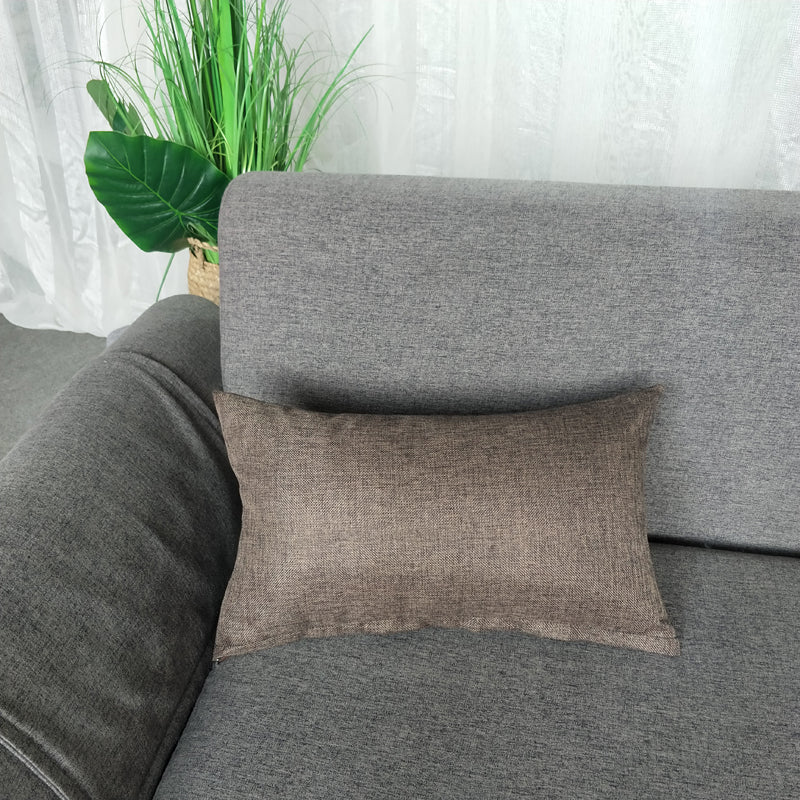 1pc Solid Color Sofa Bed Waist Throw Cushion Covers Pillowcase Christmas Decor