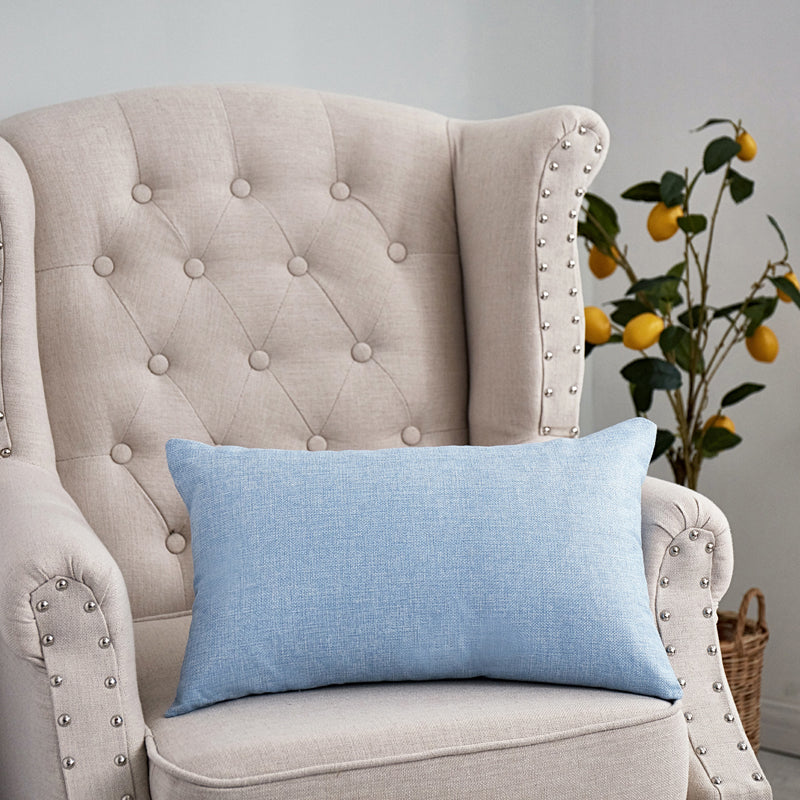 1pc Solid Color Sofa Bed Waist Throw Cushion Covers Pillowcase Christmas Decor