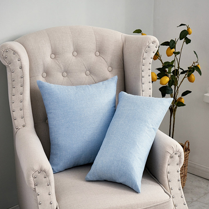 1pc Solid Color Sofa Bed Waist Throw Cushion Covers Pillowcase Christmas Decor