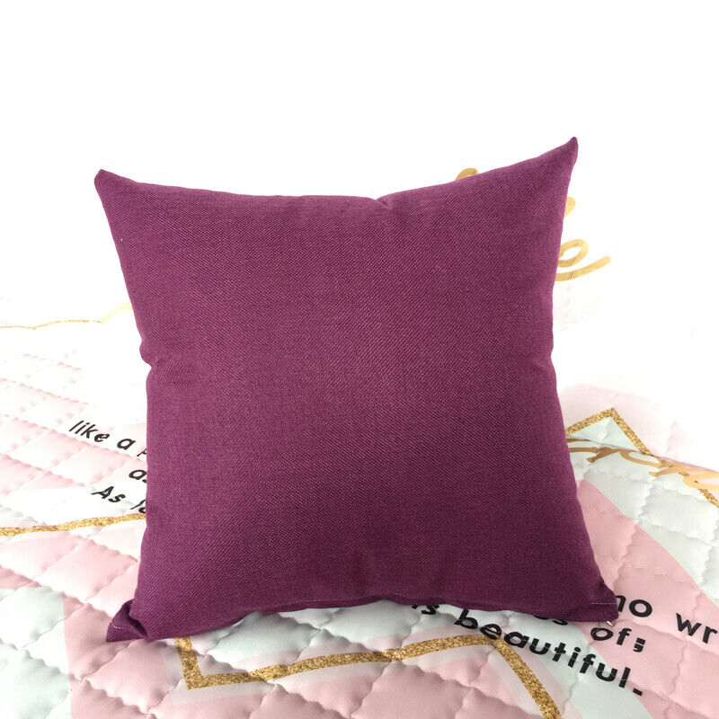 1pc Solid Color Sofa Bed Waist Throw Cushion Covers Pillowcase Christmas Decor