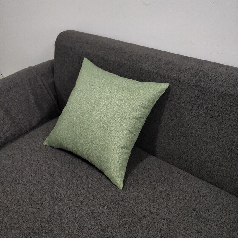 1pc Solid Color Sofa Bed Waist Throw Cushion Covers Pillowcase Christmas Decor