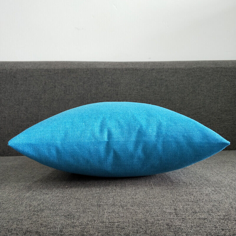 1pc Solid Color Sofa Bed Waist Throw Cushion Covers Pillowcase Christmas Decor