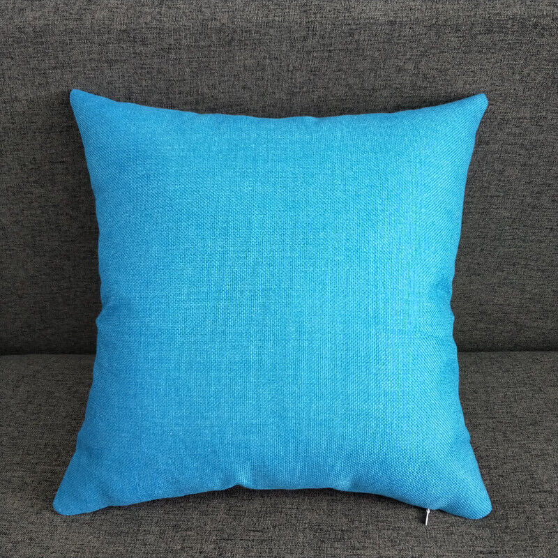 1pc Solid Color Sofa Bed Waist Throw Cushion Covers Pillowcase Christmas Decor