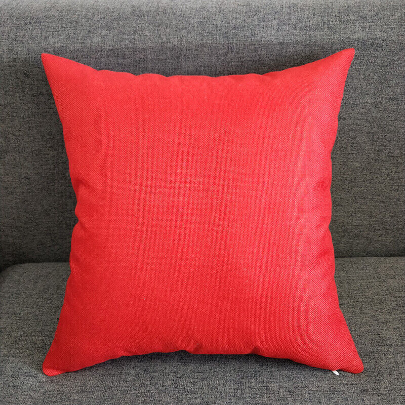 1pc Solid Color Sofa Bed Waist Throw Cushion Covers Pillowcase Christmas Decor